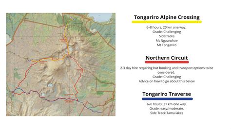 Tongariro Alpine Crossing Map Tongariro Expeditions