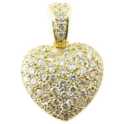 Pendentif M Daillon Victorien En Forme De C Ur En Or Jaune Carats Et