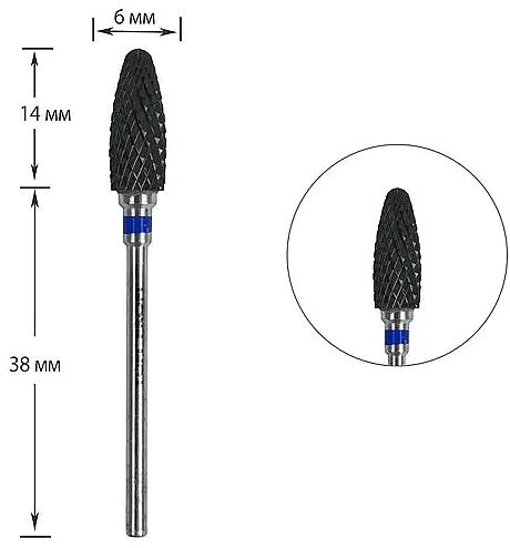 Tufi Profi Premium Ceramic Nail Drill Bit Corn 6410501 Blue Mark