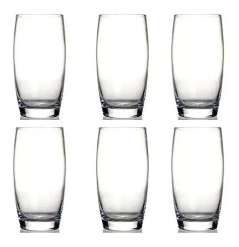 Juego De 6 Vasos De Vidrio Nadir Oca Line Vidrio De 300 Ml De Grosor