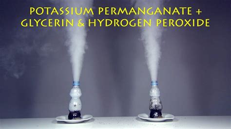 Potassium Permanganate Glycerin And Hydrogen Peroxide Cool Chemical Experiment Chemistry