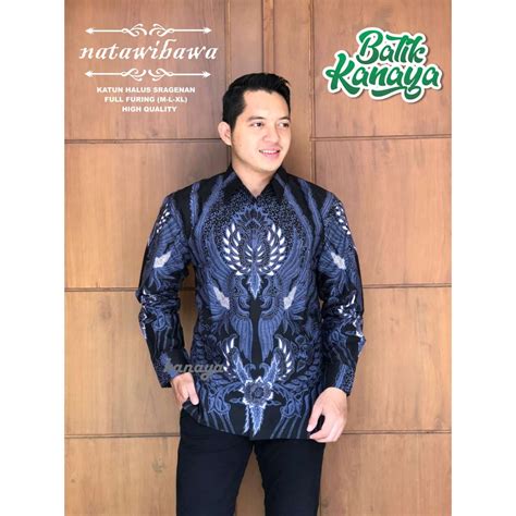 Jual KANAYA NATAWIBAWA Kemeja Batik Solo Lengan Panjang Atasan Modern