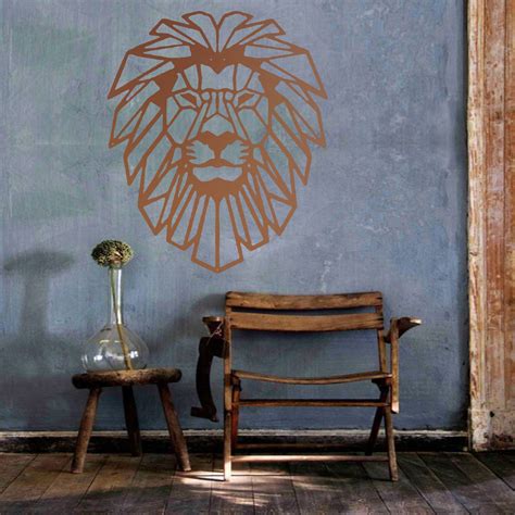 Metal Wall Decor Metal Lion Head Decor Animal Art Wall Etsy