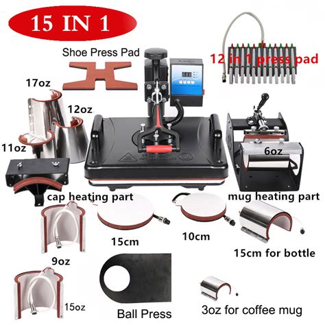 15 In 1 Combo Heat Press Machine Sublimation Heat Press