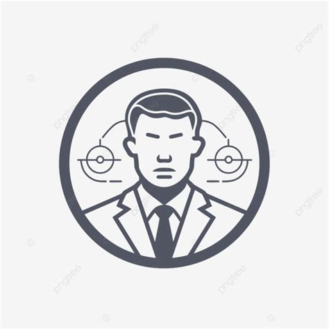 The Businessman With A Circle Icon Vector Lineal Icon Lawyers Bold