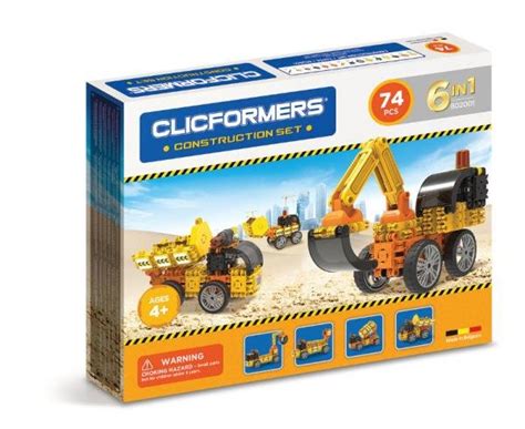 Klocki CLICFORMERS 70el Maszyny Budowlane 802001 Clics Toys Sklep