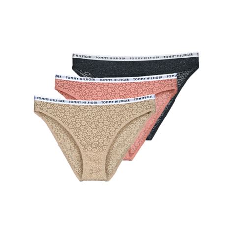 Tommy Hilfiger P FULL LACE BIKINI X Rose Marine Beige Livraison Gratuite Spartoo