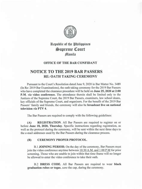 Notice-to-the-Bar-Passers-Oath-Taking-Ceremony by myinquirer dotnet - Issuu