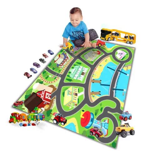 Pista Tapete De Lona Para Brincar De Carrinho Hot Wheels T Cor Tm Patrulha Mercadolivre