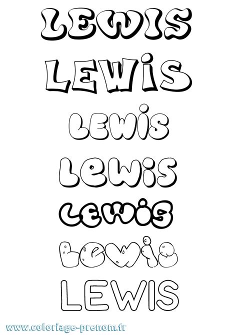 Coloriage Du Prénom Lewis à Imprimer Ou Télécharger Facilement