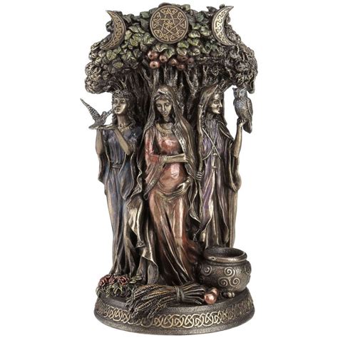 Celtic Triple Goddess Bronze Statue