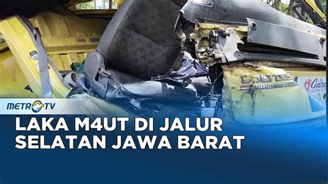 Dua Truk Adu Banteng Di Jalur Mudik Garut Orang W F T Youtube