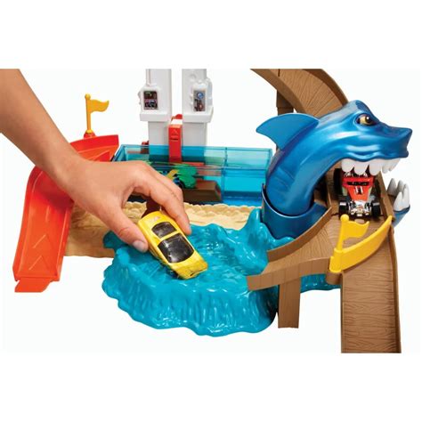 Hot Wheels Renk Değiştiren Arabalar Sharky Yarış Seti BGK Limon Oyuncak