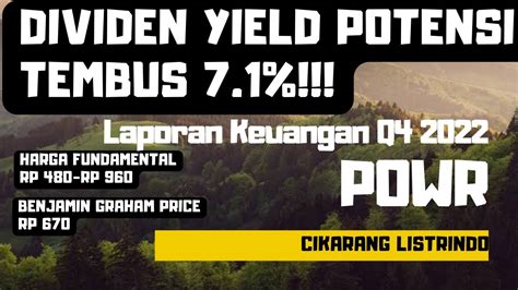 Laporan Keuangan Q Saham Powr Cikarang Listrindo Harga