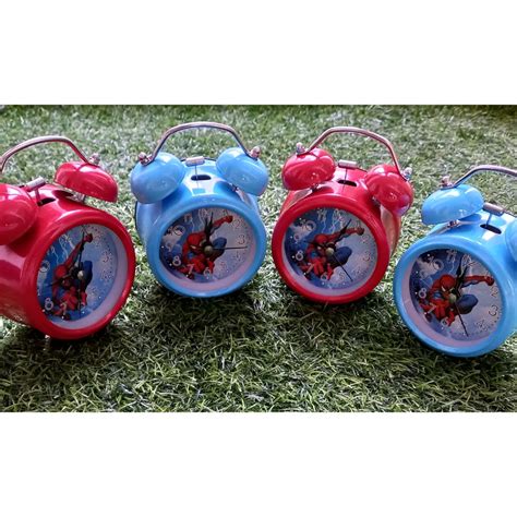 Baru Jam Weker Spiderman Mini Jam Meja Kring Besi Mini Spiderman