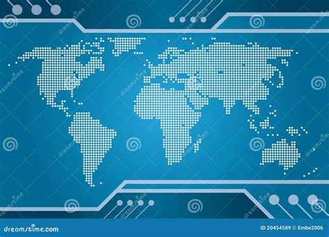 World Tech Map Royalty Free Stock Images Image 20454589