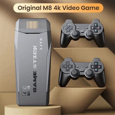 M8 HDMI Game Stick Lite Console 2.4G Wireless Controllers 4K Video Game ...