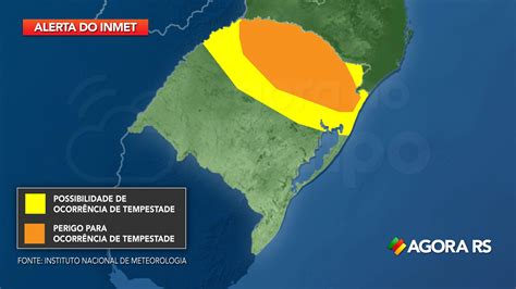 Inmet Emite Alerta De Temporal Para O Rio Grande Do Sul Agora Rs