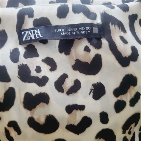 Zara Trf Collection Leopard Print Midi Wrap Dress Siz Gem