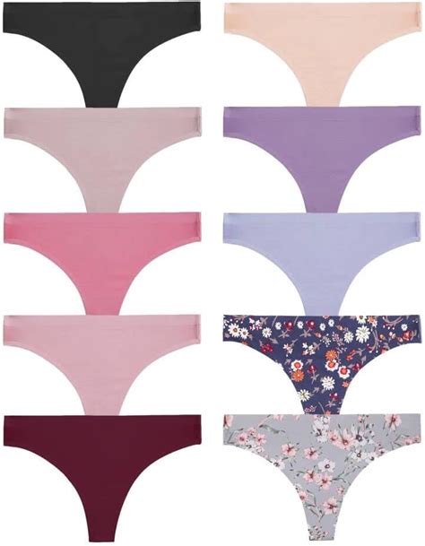 Finetoo Er Pack Damen Nahtlos Strings Seamless Slip Panties Soft