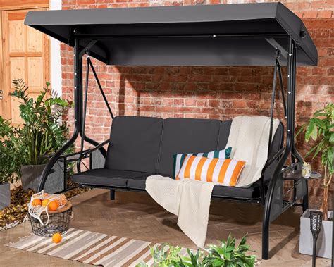 Amazon.com: Grepatio Outdoor Porch Swing with Canopy, 3 Person Patio ...