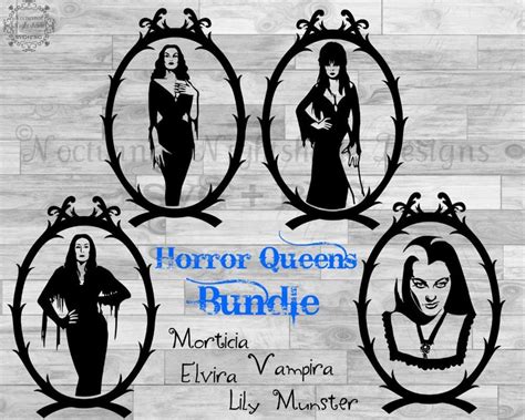 Vampire Vector Horror Queens Svg Bundle Vampira Svg Morticia Svg