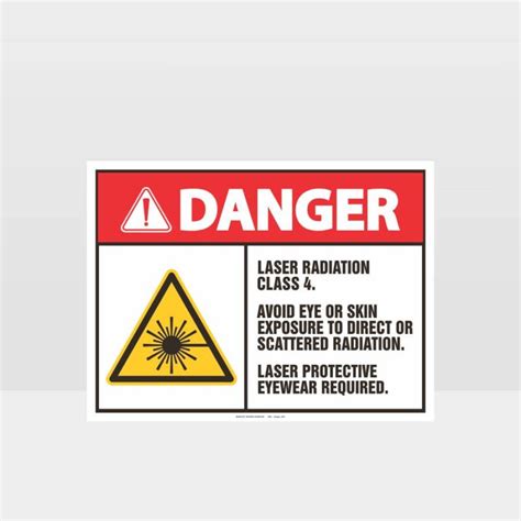 Danger Laser Radiation Class 4 Sign Danger Signs HAZARD SIGNS NZ