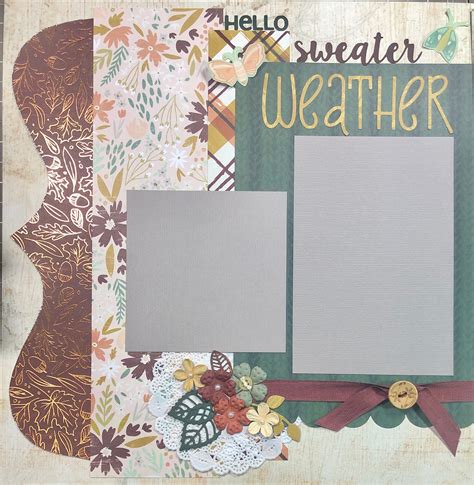 Hello Sweater Weather Premade Scrapbook Pages 12x12 - Etsy