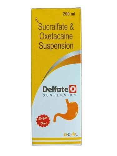 Delfate O Sucralfate And Oxetacaine Suspension Ml Prescription At