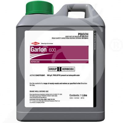 Garlon Litre Dow Agrosciences Herbicide Nexles Australia