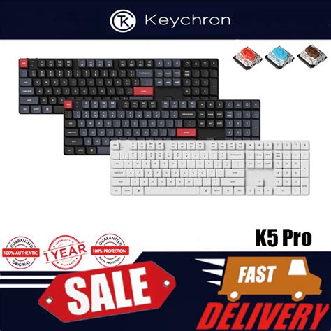 Keychron K5 Pro Mechanical Keyboard Mac Keyboard Bluetooth Wired Keyboard Dual Mode Hot Swapping