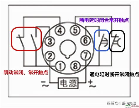 时间继电器在电路中的符号及示意图端子接线 接线图网