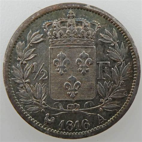 Louis XVIII 1 2 Franc 1816 A TTB KM 708 1 Monnaies Modernes Françaises