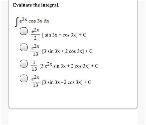 Answered Evaluate The Integral Sex Cos 3x Dx Bartleby