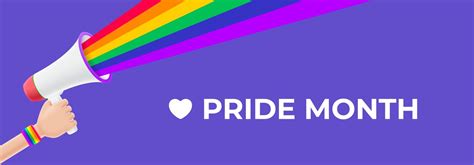 Pride Month Banner Background With Copy Space Vector Image