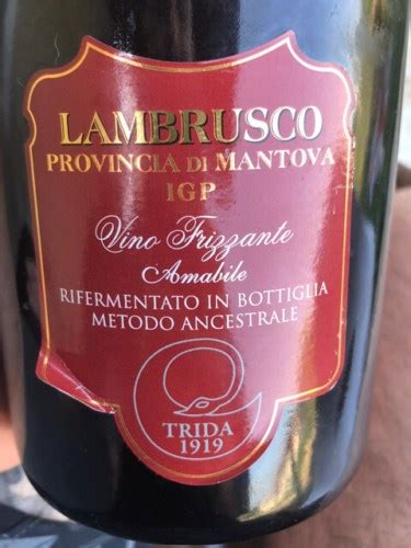 Trida Corte Salvia Lambrusco Provincia Di Mantova Frizzante Amabile