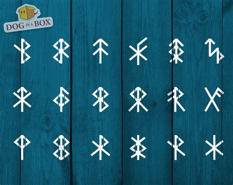 Bind Runes Stencils Cards Set N1 18 Individual Runes Etsy