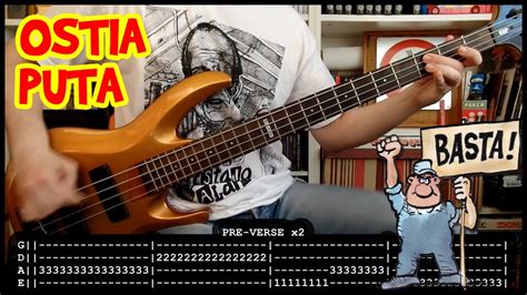 Ostia Puta A Currar Bass Cover With Tabs Lyrics Pdf Youtube