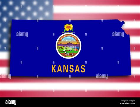 Map of Kansas Stock Photo - Alamy