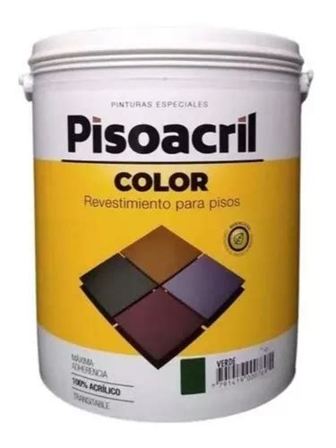 Pintura Para Pisos Transitable Plavicon Pisoacril L Rex Color Verde