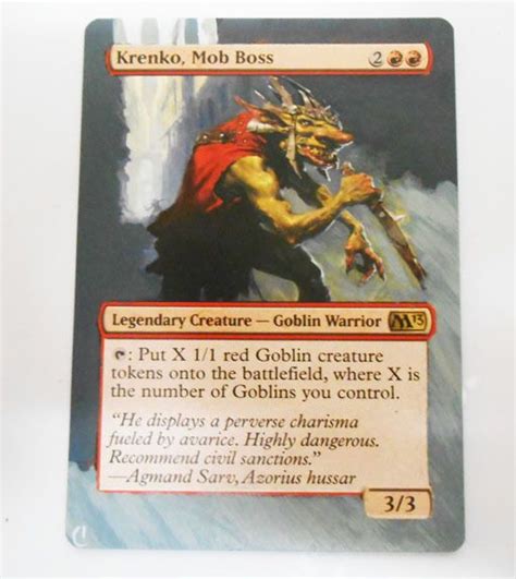 Mtg Altered Painted Krenko Mob Boss M13 Wizardsofthecoast Mtg