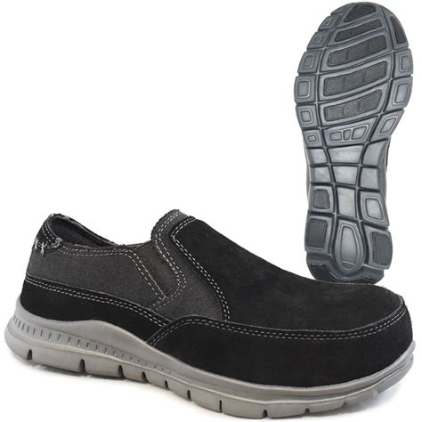 Womens Black Slip On Safety Shoe Safety Zone