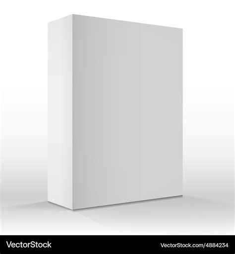 Realistic Blank White Packaging Box Template Vector Image