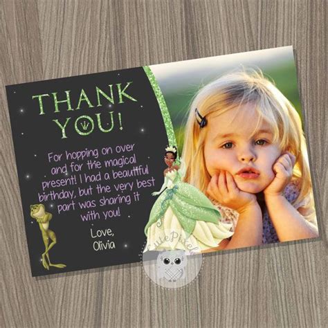 Tiana Thank You Card Princess And The Frog Thank You Card Princess