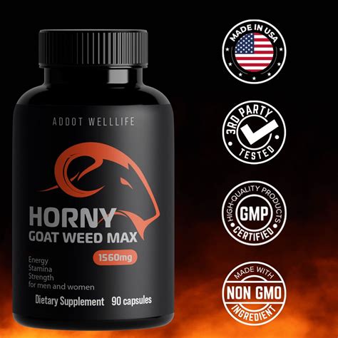 Horny Goat Weed Capsules Mg With Maca Root Extract Ginseng Saw