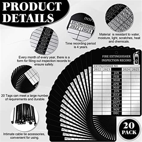 Moxweyeni Lot De Tiquettes D Entretien Pour Extincteur Tiquettes