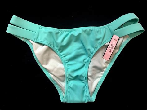 Victoria S Secret NEW Seafoam Green Double Banded Hipster Bikini Bottom