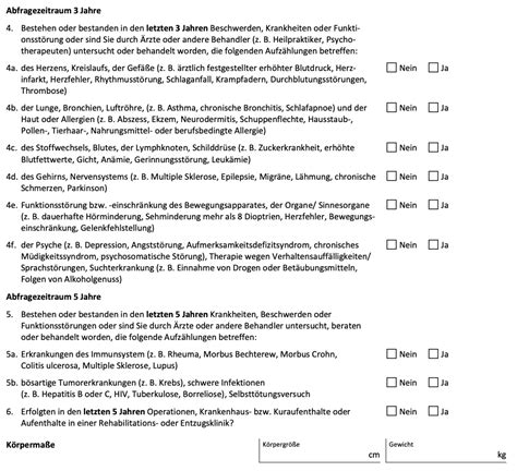 Vereinfachte Gesundheitsfragen Wbv Finanzservice Gmbh