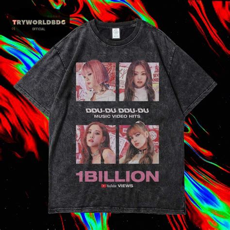 Blackpink เสอยด ลาย KAOS OVERSIZED KAOS WASHED OVERSIZED DDU DU DDU