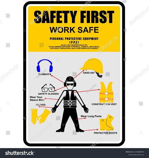 Safety First Work Safe Poster Banner Stock Vector (Royalty Free ...